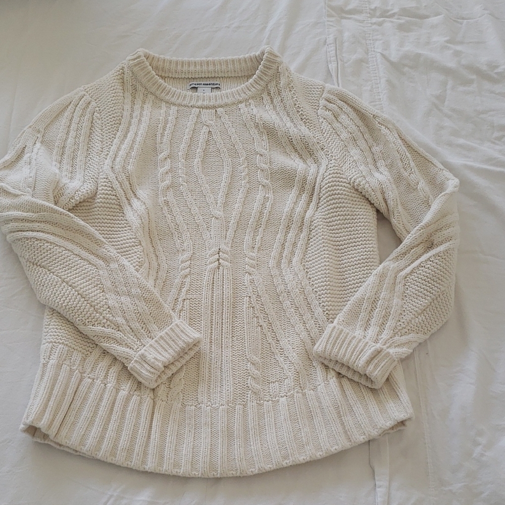 Cream Cable Knit Sweater